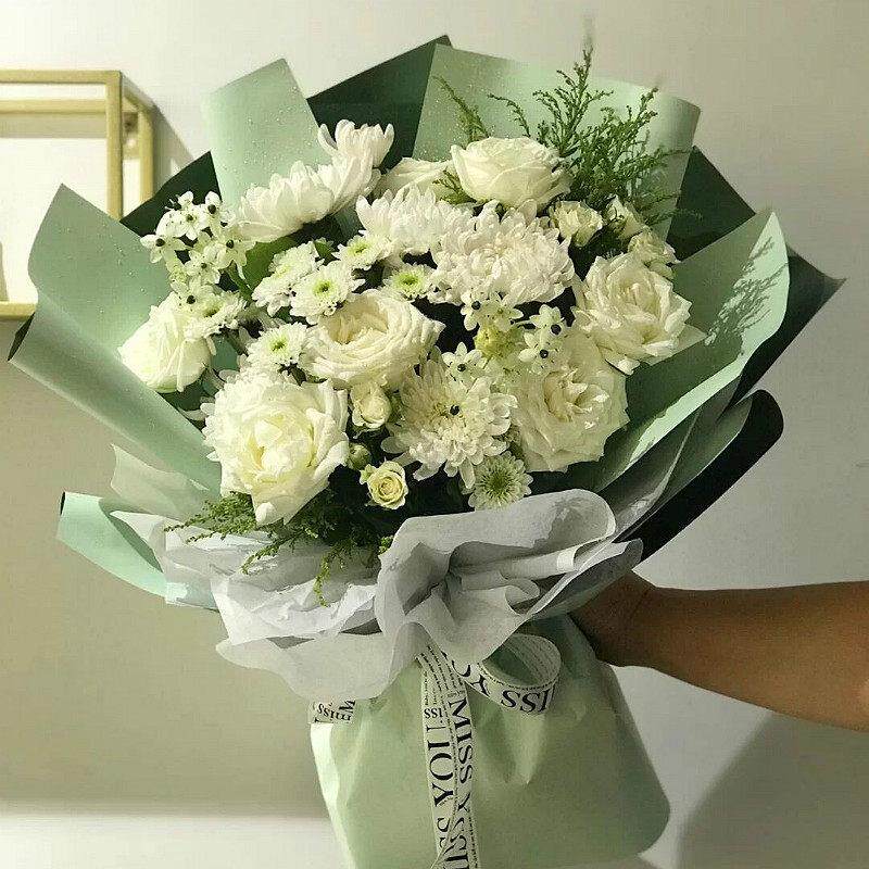 清明节菊花花束上坟扫墓祭奠追悼成都重庆合肥无锡鲜花速递同城送