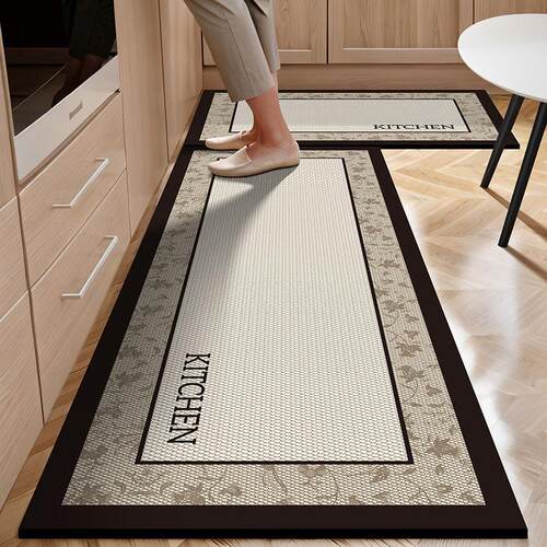 厨房地垫防滑防油可擦免洗耐脏2025新款专用防水垫子门口地毯家用