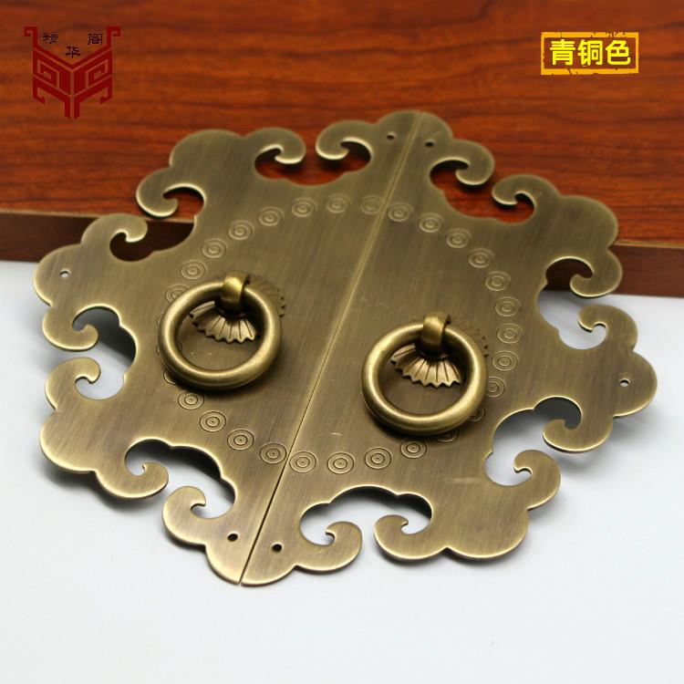 拉加厚CXQ中式仿古橱柜手明家具纯铜配鞋柜清子件衣柜门全铜复古