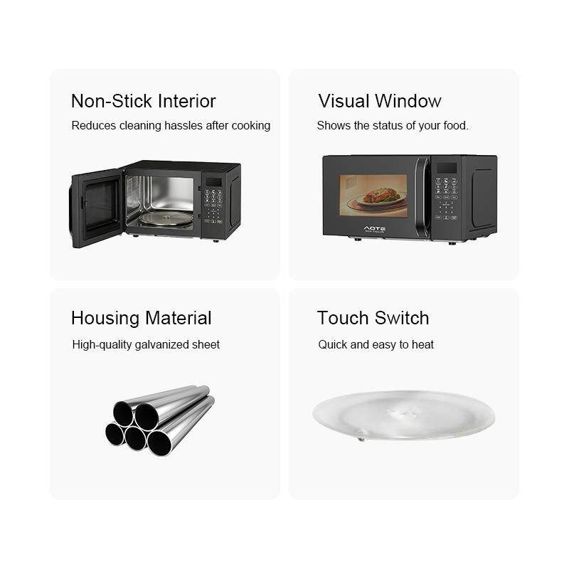 AOTEE跨境欧规微波炉家用波转盘20L可视式加热Micro-wave oven