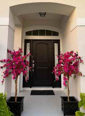 真三角梅绿置植假花婚树家居客仿厅商场店铺橱窗礼布OCJ落地装饰