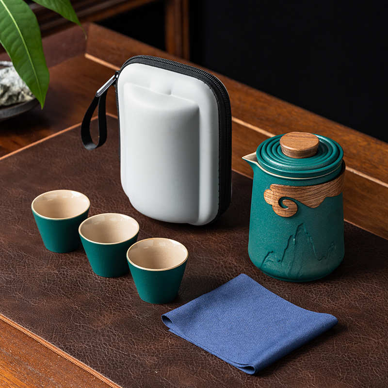 便携旅行功夫茶具套装陶瓷家用商务实用活动礼品公司开业伴手礼