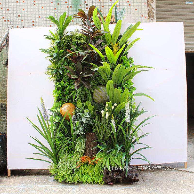 仿真植物墙绿植墙 室内外绿化装饰假植物洋葱草米兰草 人造植物墙