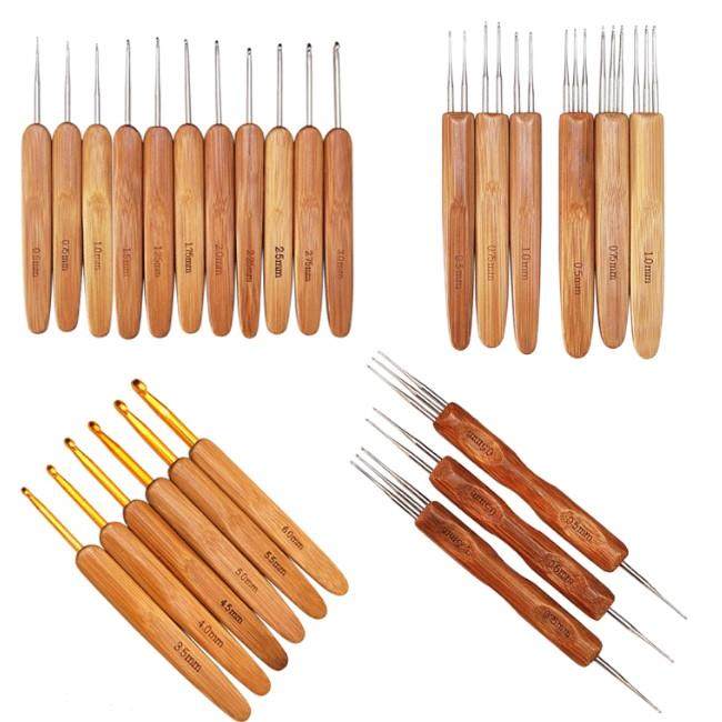 单头竹柄钩针脏辩接发钩针 碳化竹柄铝头钩针手工毛衣针编织工具,居家布艺,针,淘宝优惠券,粉丝福利购,淘宝优惠卷