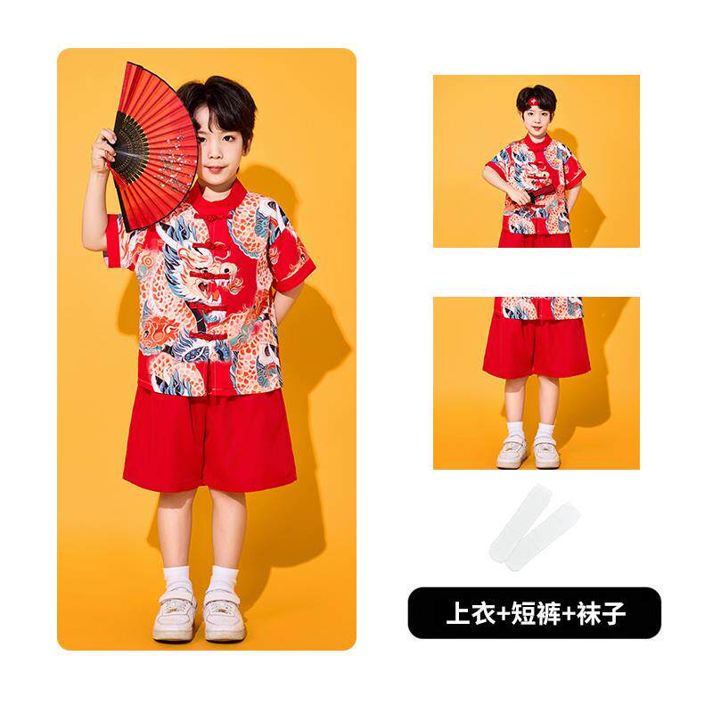 正品六一儿童中国风演出服小学啦啦队诗生歌朗诵服表演幼儿园合唱
