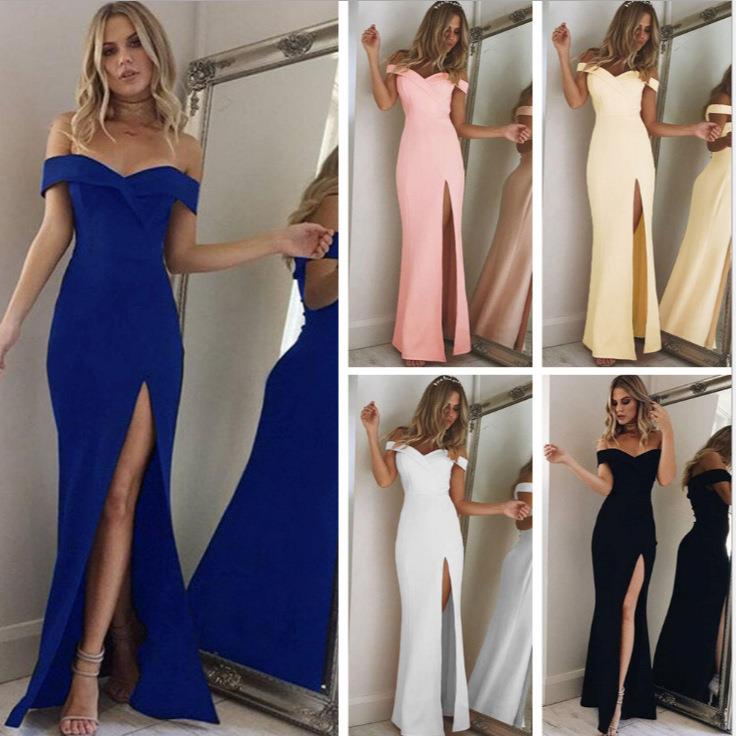 prom dress slim fit party evening dress vestidos long