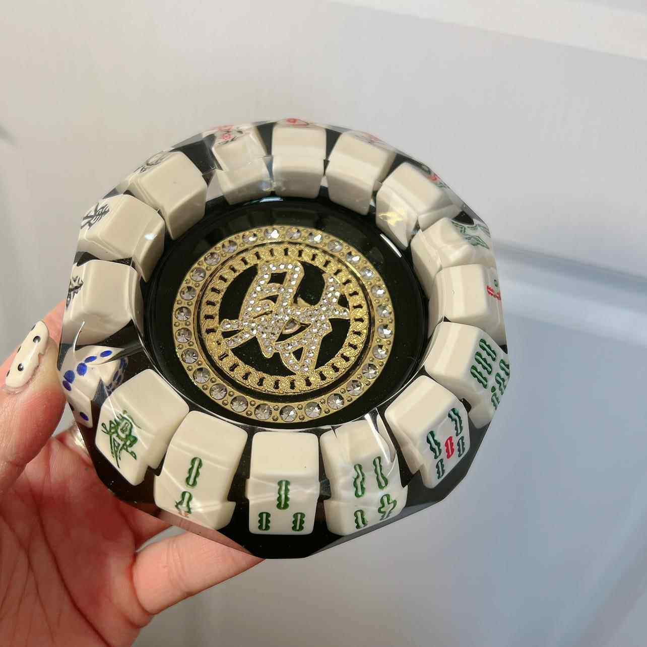 正品diy个性定制 麻将大缸号灰 滴胶烟客成品手工发财创意礼物卧