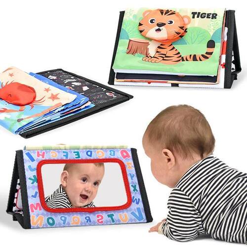 Funny Black and White Baby Cloth Book Early Educational Mont