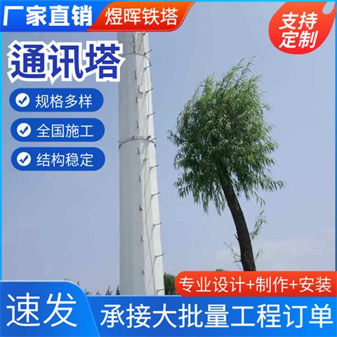通讯塔钢结构热镀锌移动通讯手机信号独管美化景观通讯单管塔定制