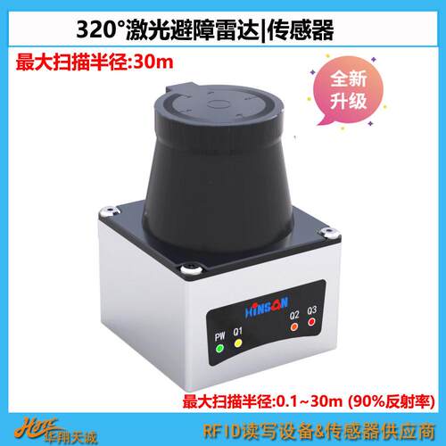 HE-091F以太网激光传感器AGV叉车防撞避障雷达安全防护扫描仪