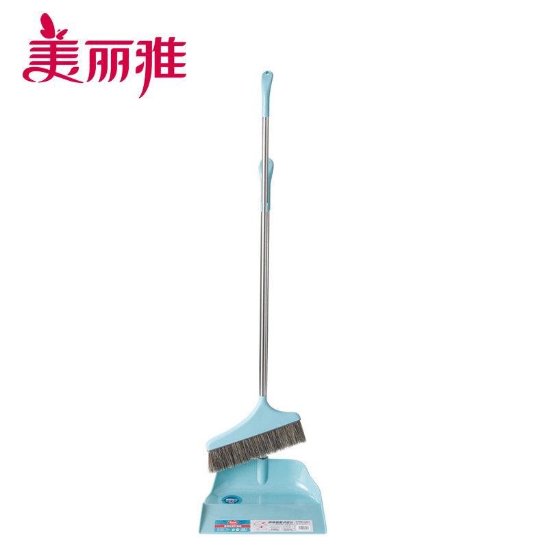美丽雅侧倒垃圾铲套装家用簸箕笤帚混合鬃毛扫把套装