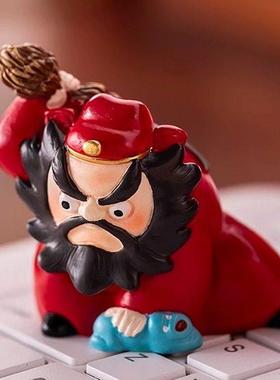 钟馗关公摆件创意办公室职场工位情绪解稳定神器学生Q版手办礼物