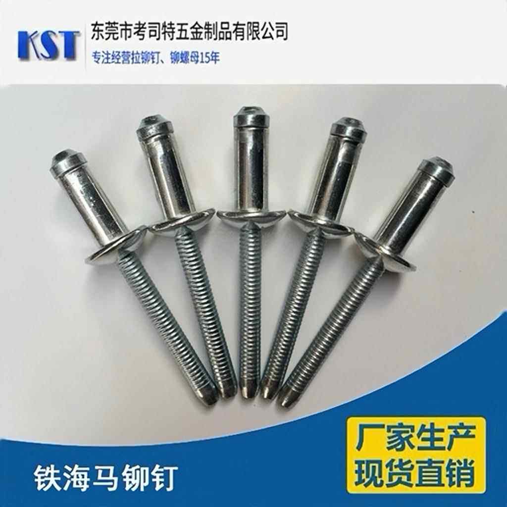 铁海马铆钉彩锌铁海马拉钉全铁海马抽芯铆钉结构性铆钉海马拉铆钉