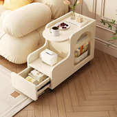 沙发边柜奶油风客厅家用小户型边几可移动床头柜轻奢高级感侧边柜