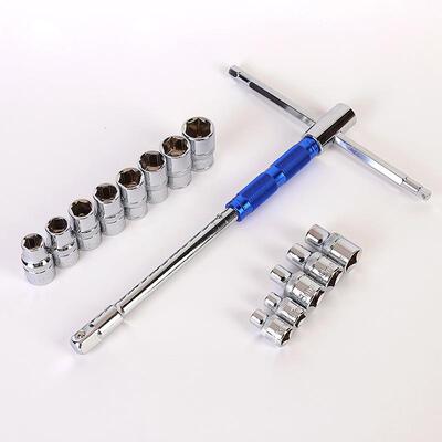 T型可换头套筒扳手组合套装 省力换头T型套筒扳手多功能组合套装