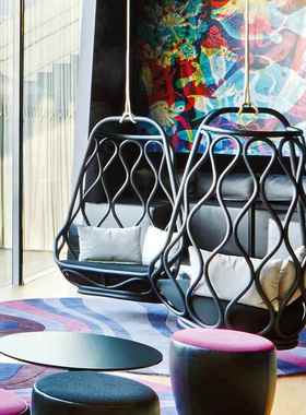 懒人吊椅秋千户外庭院网红休闲椅阳台家具室内家用鸟巢单人吊篮椅