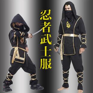 日本武士服装cos刺客汉服古装蒙面服杀手夜行衣男忍者衣服黑衣人