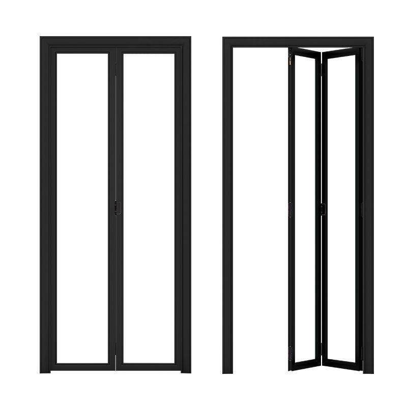 无下轨卧室卫生间客厅隔断厕所极窄钢化玻璃全铝合金推拉折叠门