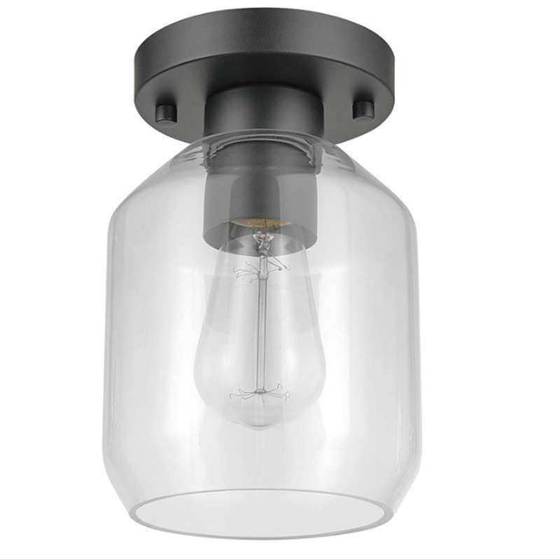 美式小吸顶灯卧室铁艺仿古玻璃玄关过道走廊阳台灯黑色亚马逊爆款,家装灯饰光源,智能吸顶灯,淘宝优惠券,粉丝福利购,淘宝优惠卷