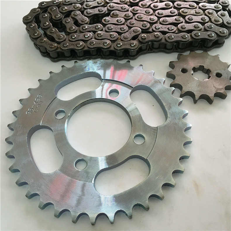摩托车配件链轮牙盘大阳DY100弯梁100 110 HJ110套链链条