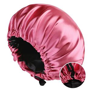 Adjustable Double Layer Satin Bonnet Nightcap Doubleside Wom