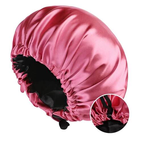 Adjustable Double Layer Satin Bonnet Nightcap Doubleside Wom