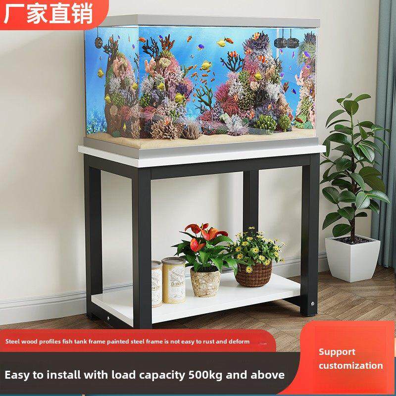 鱼缸架子水族底座定制家庭客厅钢木鱼缸底座柜简易鱼缸底座储物架