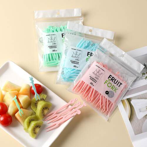 Household fruit forks, plastic dessert fruit picks, snack fo