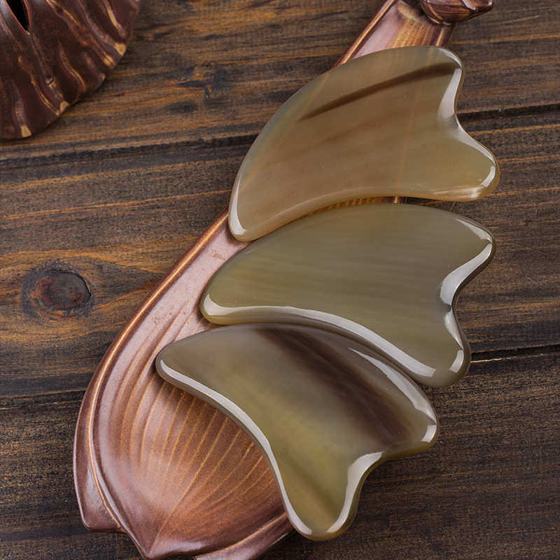 白水牛角海豚板刮痧海豚片拔筋天然面部女脸部美容棒点穴眼部批发