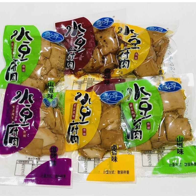 奇分享水豆腐散称1000g奇爽水嫩麻辣豆腐豆干 干重庆零食特产品小