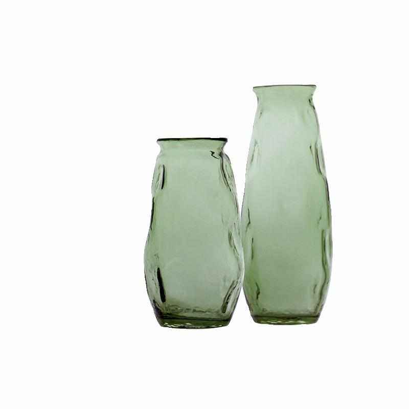 碧轩新品现代简约开口淡绿色不规则玻璃花瓶客厅装饰摆件,家居饰品,装饰摆件,淘宝优惠券,粉丝福利购,淘宝优惠卷