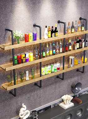 厨简置物架桌面木隔板墙面44197房多层卧室壁挂实铁艺酒发光书架