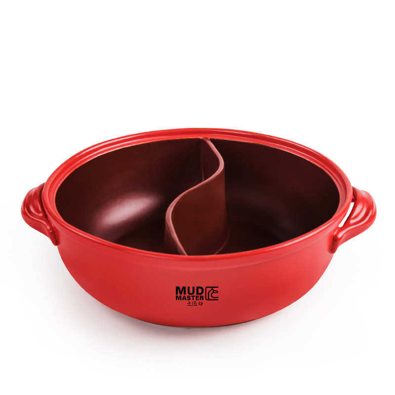 土匠坊电陶炉陶瓷火锅鸳鸯锅套装大容量大功率室内家用隔热手柄