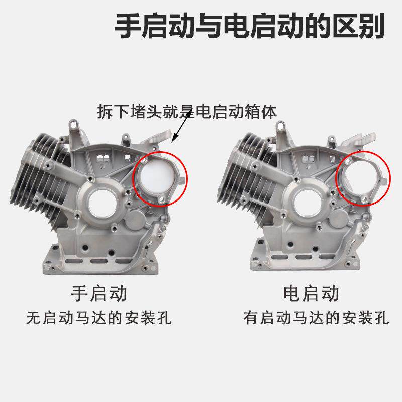 汽油机配件发电机微耕机水泵曲轴箱168f170缸体箱体总成活塞连杆