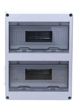 塑料配电箱24回路明装防雨空开盒家用室外HT-24防水防尘配电箱