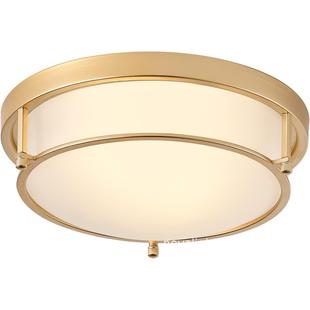 美式 复古E26灯头顶吸灯跨卧室51242走廊爆玄关餐厅铁艺玻璃灯境电