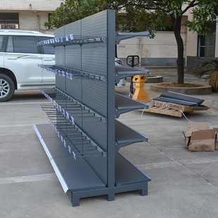 店架中岛物零食置正反两面多功能挂钩便利店货架柜多层双面展示架