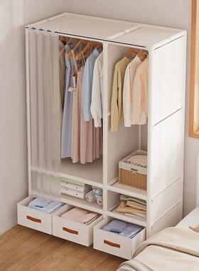 简易衣柜家卧用室实耐用布衣柜出能PHL租房挂衣储物多功衣橱收纳