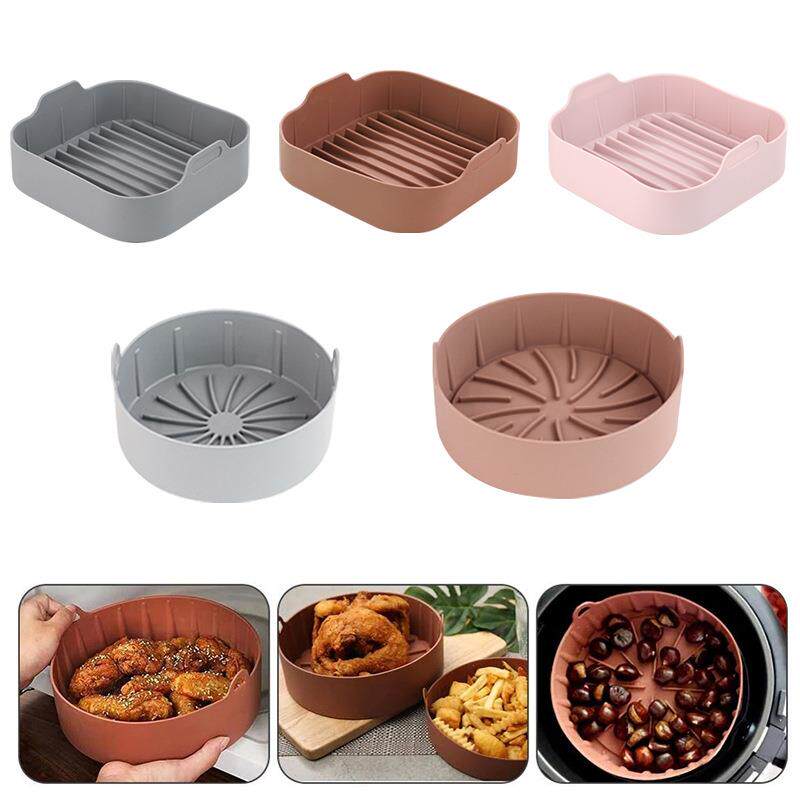新款空气炸锅硅胶烧烤盘多功能硅胶垫Air Fryer Silicone Pot配件