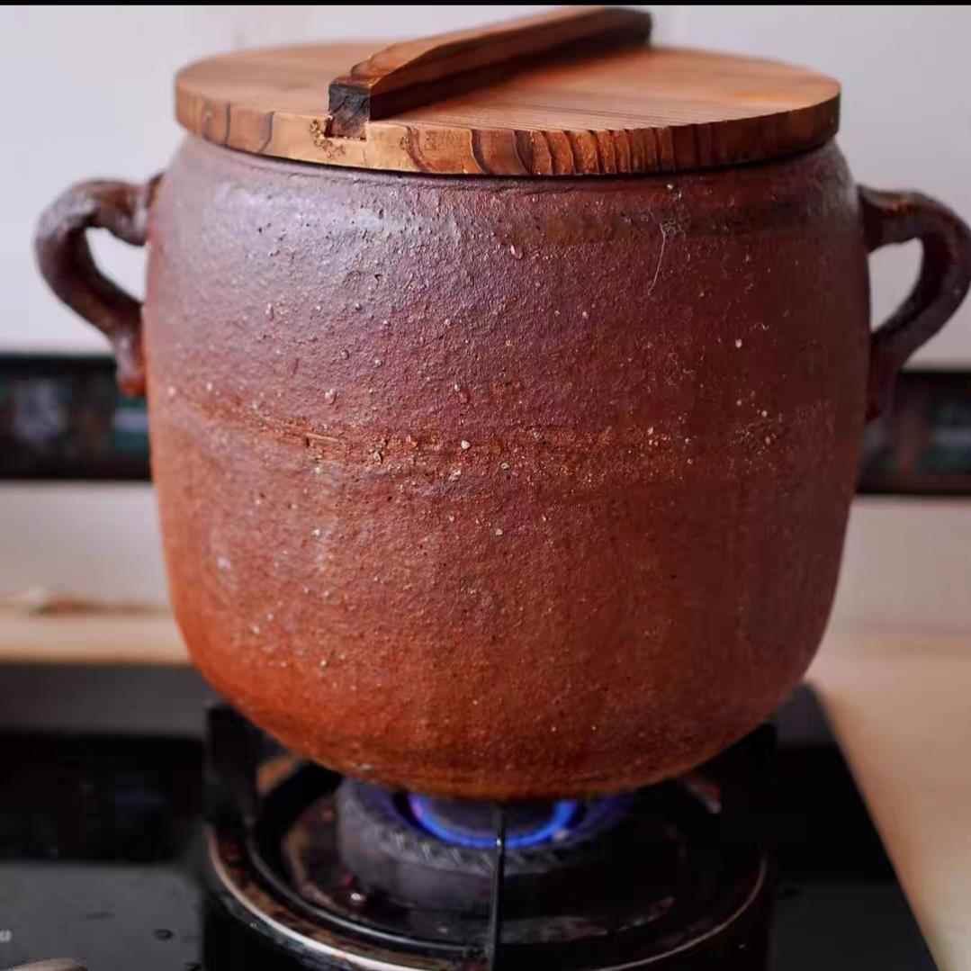 老式土砂锅炖锅家用燃气煲汤沙锅耐高温明火瓦罐陶瓷小号石锅粗沙