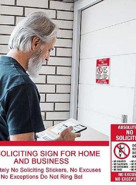 No Soliciting Yard Sign Wall No Solicitation Sticker