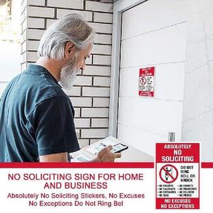 No Soliciting Yard Sign Wall No Solicitation Sticker