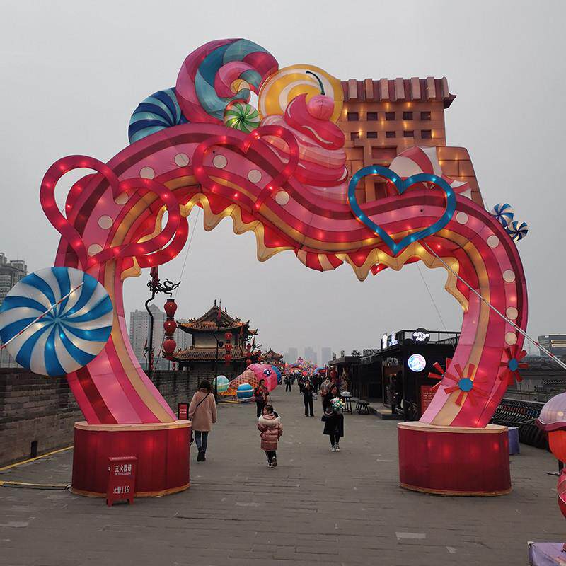 元宵节装扮花灯传统大型彩灯广场摆件灯会灯展造型民俗