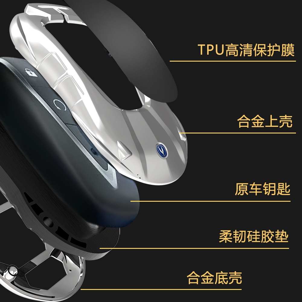 新款长安汽车钥匙套cs75plus/univ/unitk逸动plus欧尚x5跑车型壳