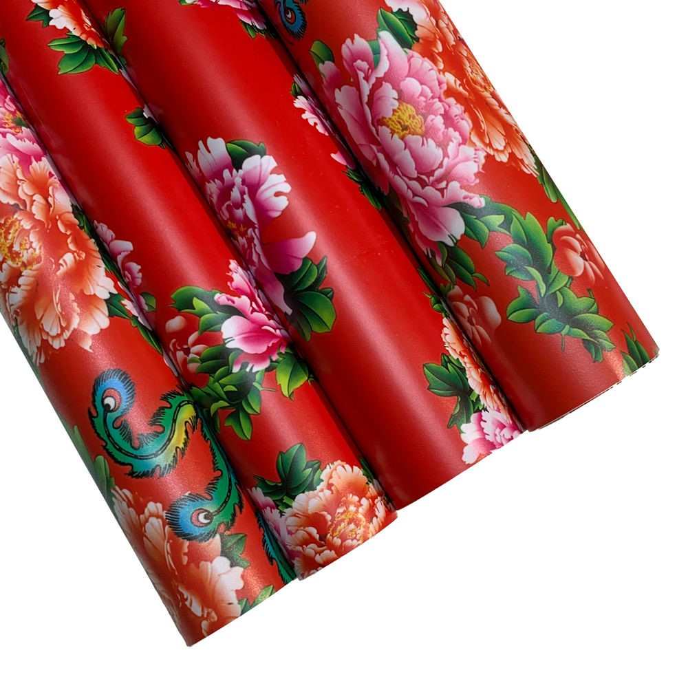 自粘东北大花袄车身改色膜中国风汽车贴墙贴车膜贴纸侧裙车拉花