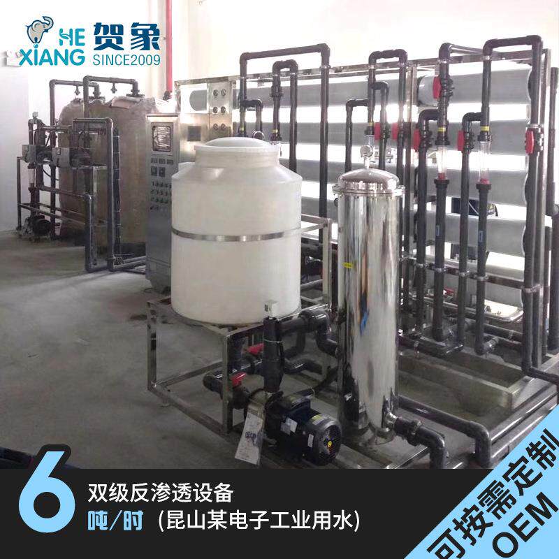 6吨/时双级反渗透设备芯片电子化工去离子水净水器纯水机厂家直供