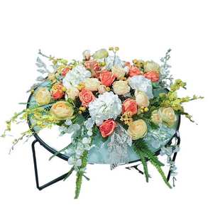 商务用花会议室长桌花桌面摆花迎宾区签到装饰假花演讲台花花