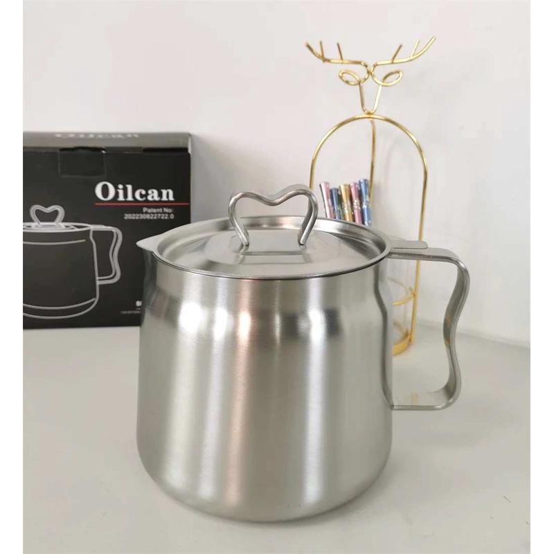 滤油罐加厚厨房灌不锈钢储油油灌油壶滤家用过滤304油不锈钢壶壶