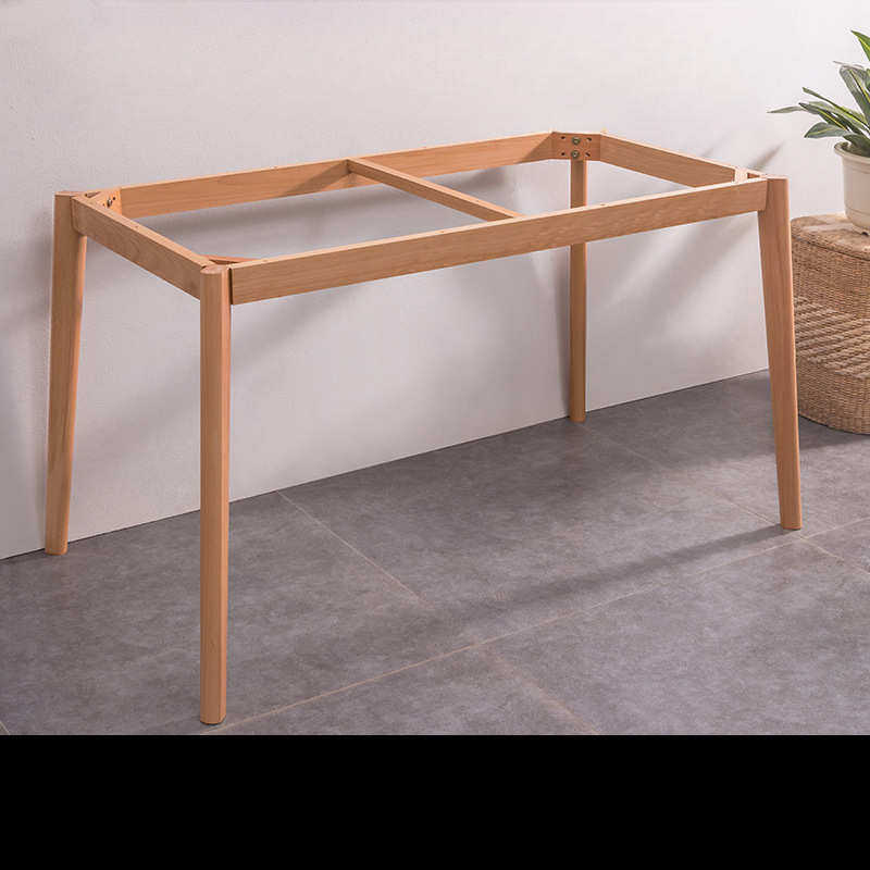 新款全实木加粗支架餐桌桌腿长方形框架木桌脚桌子腿桌架子何之章