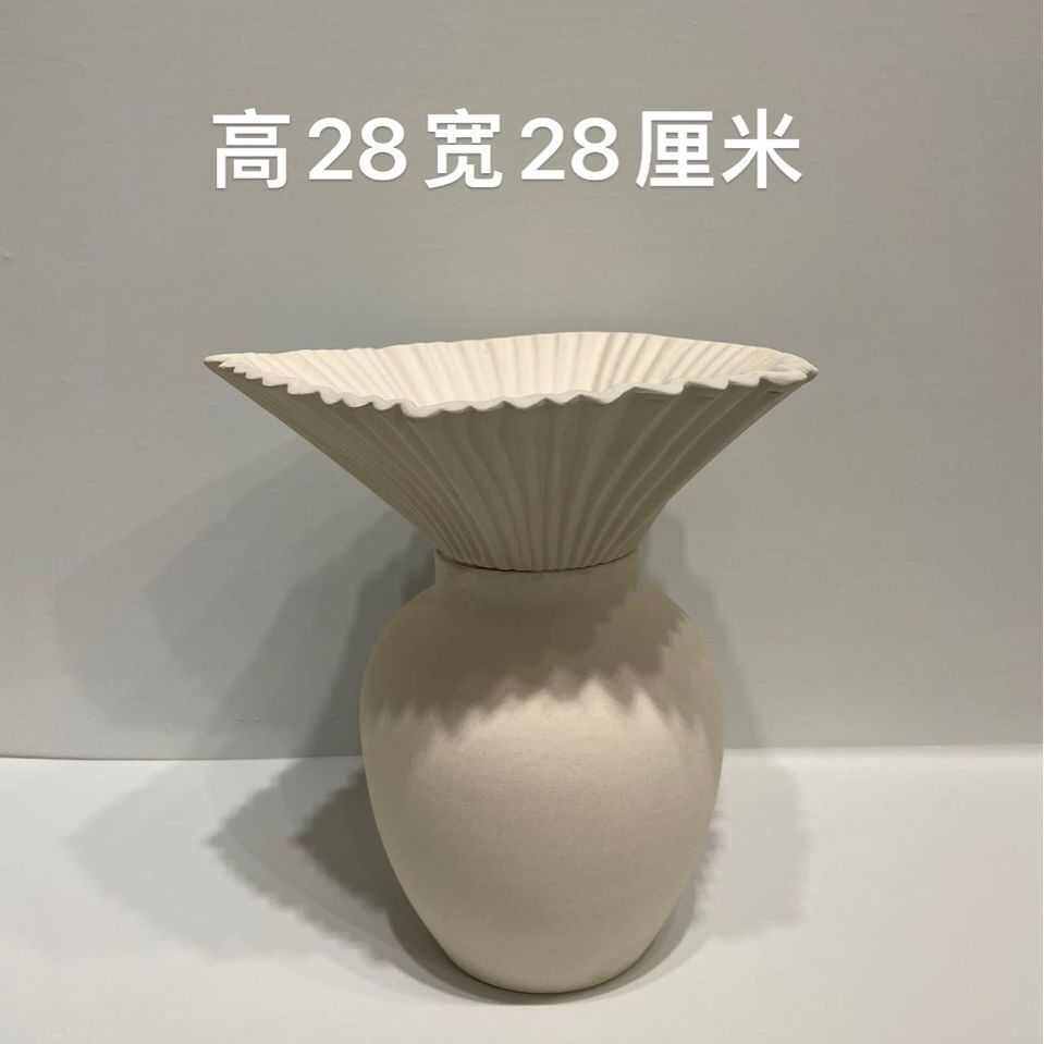 植物水培大肚条纹北欧欧式玻璃干花白色简约玻璃瓶插花小清新